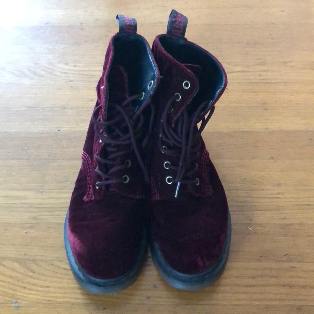 Velvet Doc Martens